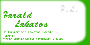 harald lakatos business card